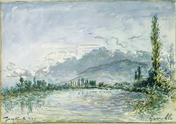 Der Fluss Isère in Grenoble, 1877